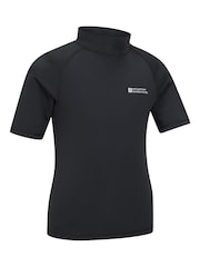 Mountain Warehouse Black Kids Short Sleeved Rash Vest - Image 2 of 5