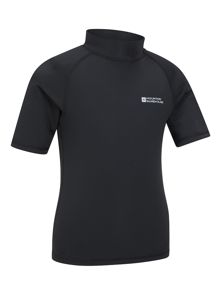 Mountain Warehouse Black Kids Short Sleeved Rash Vest - Image 2 of 5