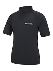 Mountain Warehouse Black Kids Short Sleeved Rash Vest - Image 3 of 5