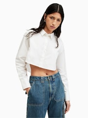 AllSaints White Averie Shirt - Image 1 of 8