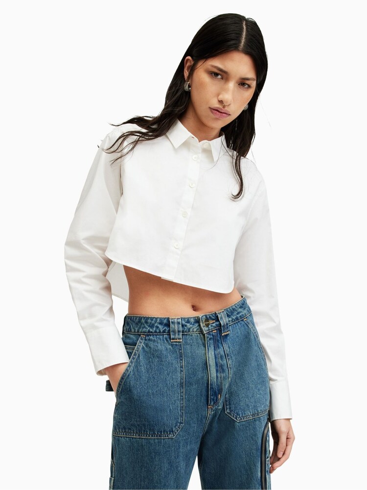 AllSaints White Averie Shirt - Image 1 of 8 AllSaints White Averie Shirt - Image 1 of 8