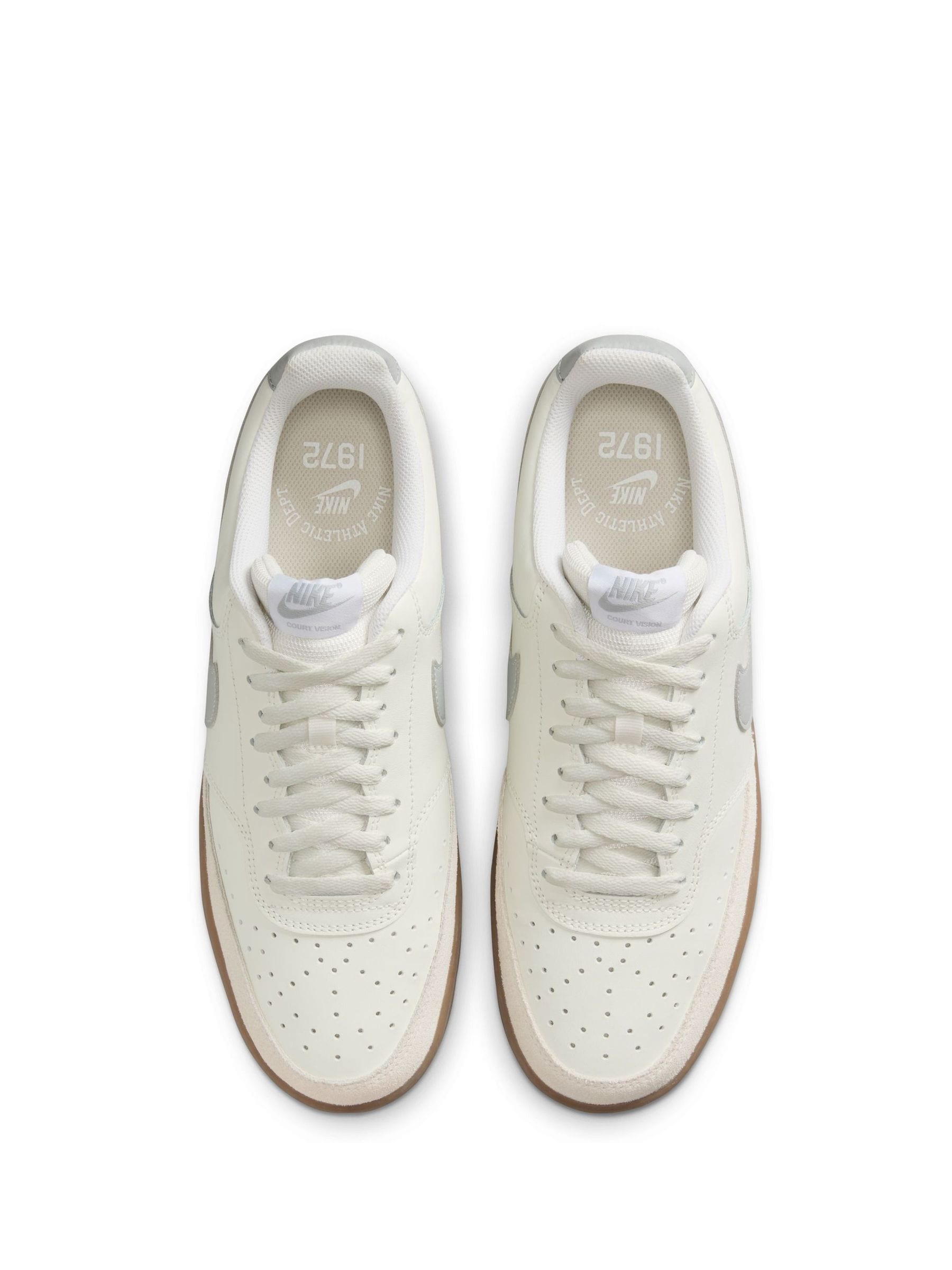 Buy Nike Grey/Ecru Court Vision Low Trainers from the Next UK
