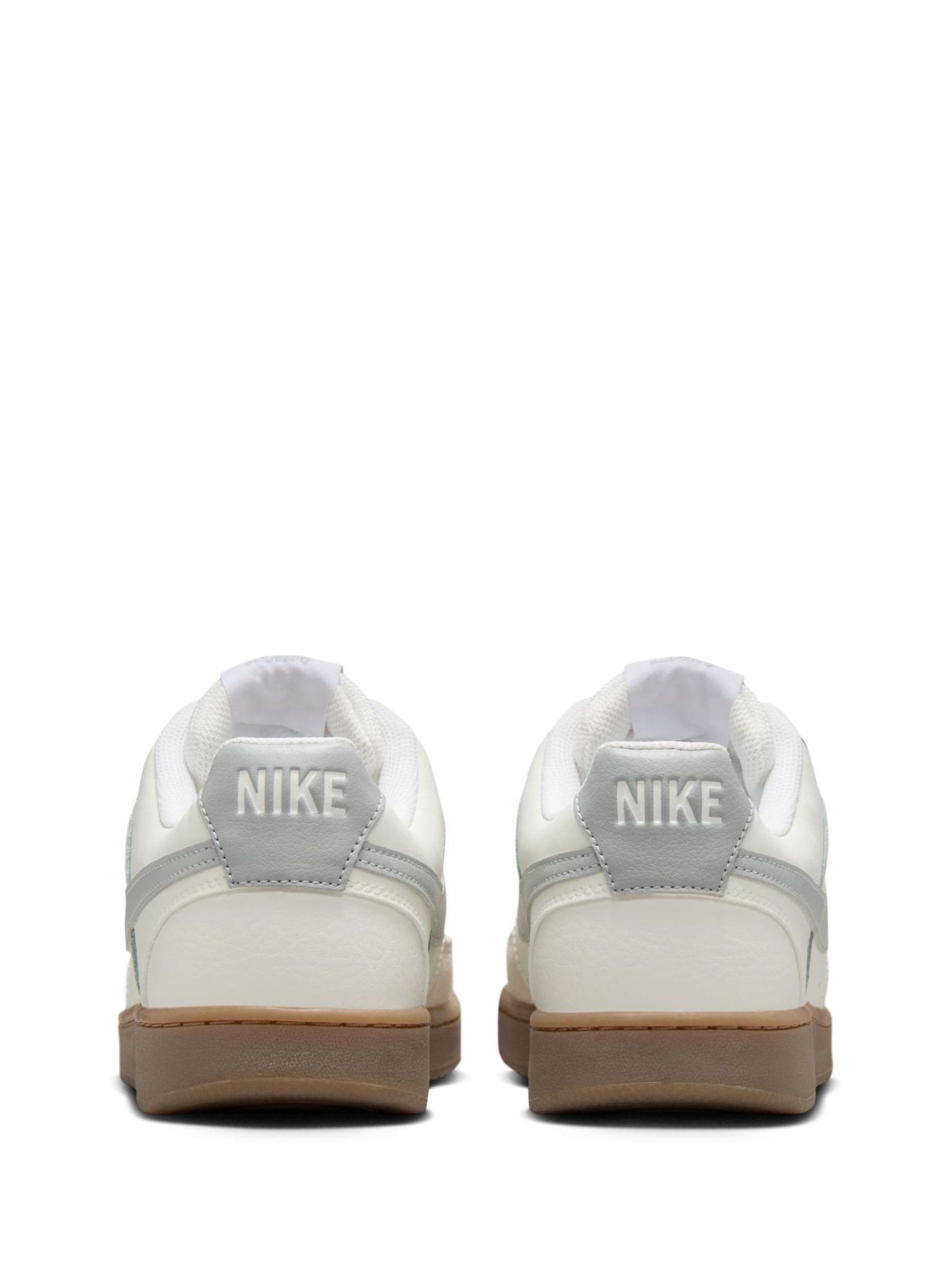 Buy Nike Grey/Ecru Court Vision Low Trainers from the Next UK
