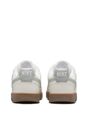 Nike Grey/Ecru Court Vision Low Trainers - Image 5 of 8