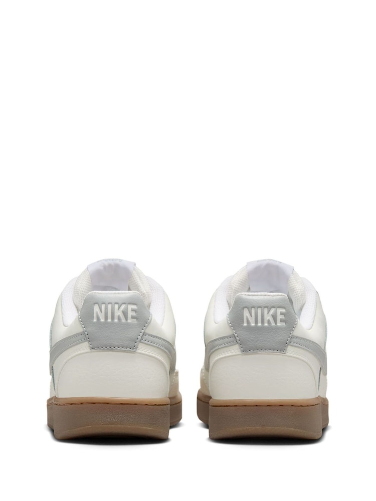Nike Grey/Ecru Court Vision Low Trainers - Image 5 of 8