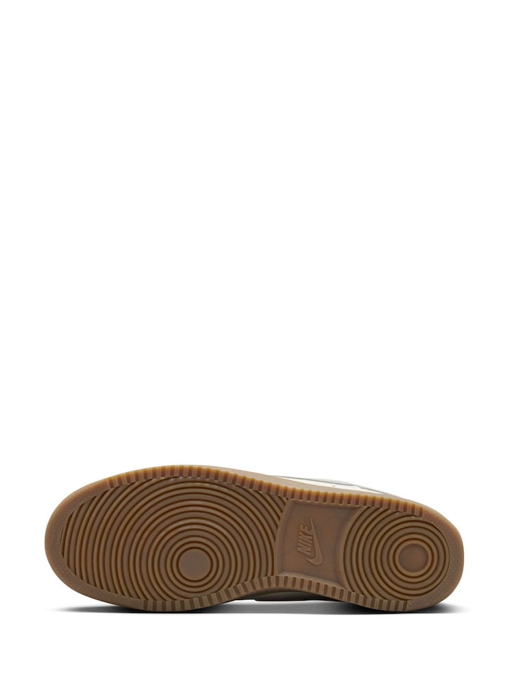 Nike Grey/Ecru Court Vision Low Trainers - Image 6 of 8