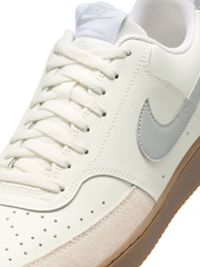 Nike Grey/Ecru Court Vision Low Trainers - Image 8 of 8
