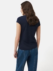 Jigsaw Navy Blue 100% Cotton Scoop Neck T-Shirt - Image 5 of 6