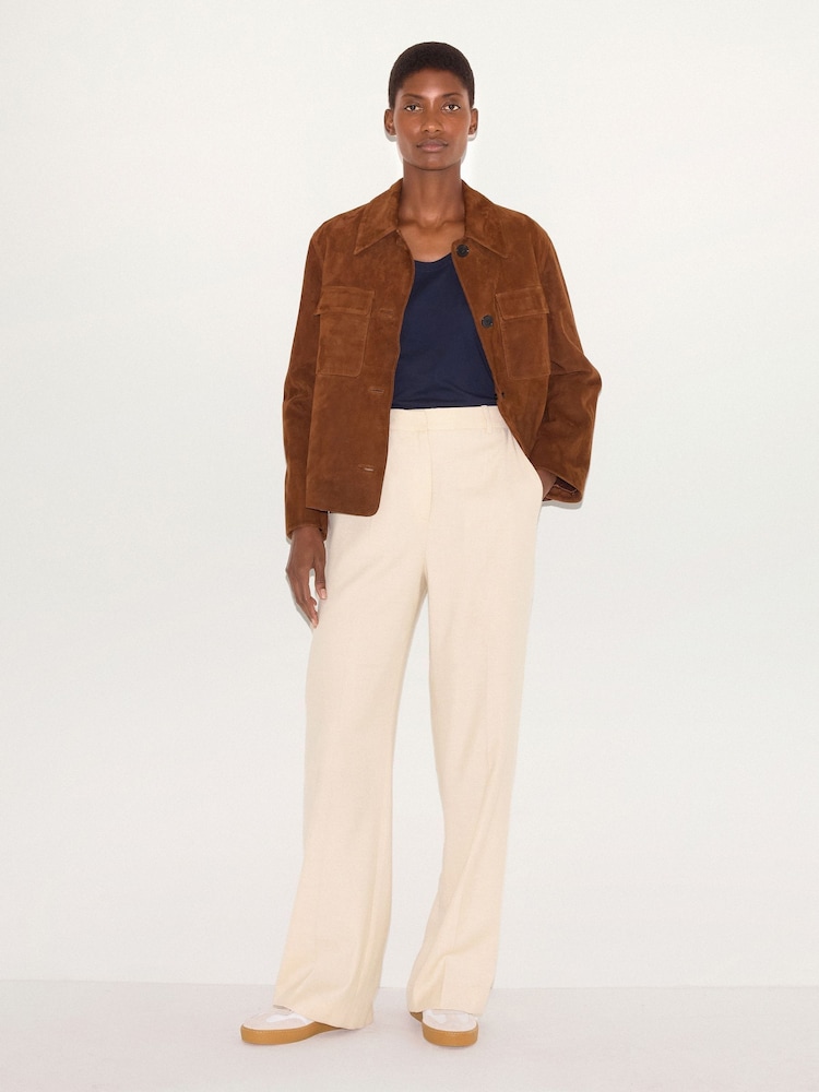 Jigsaw Navy Blue Supima Cotton Scoop Neck T-Shirt - Image 5 of 5