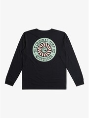 Quiksilver Black Bloom Chest Logo Long Sleeve 100% Cotton T-Shirt - Image 2 of 2