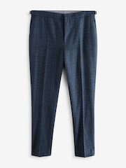 Blue Nova Fides Slim Fit Brushed Check Suit Trousers - Image 6 of 10