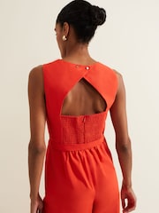 Phase Eight Red Marta Jumpsuit - Image 6 of 9