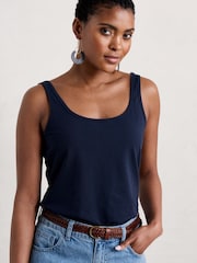 Seasalt Cornwall Blue Tidal Drift Jersey Vest - Image 1 of 6