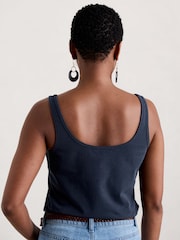 Seasalt Cornwall Blue Tidal Drift Jersey Vest - Image 2 of 6
