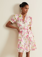 Phase Eight Cream Velma Cotton Mini Dress - Image 1 of 7