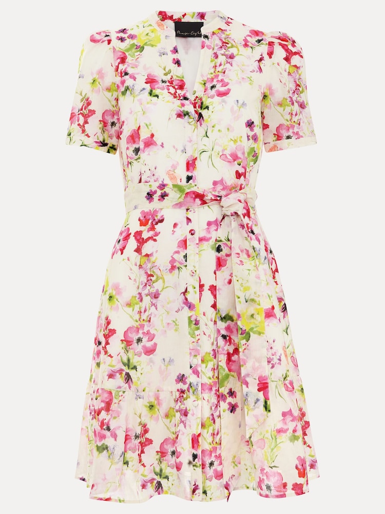 Phase Eight Cream Velma Cotton Mini Dress - Image 7 of 7