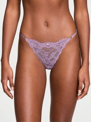 Victoria's Secret Frozen Plum Purple Lace Bikini Knickers - Image 1 of 1