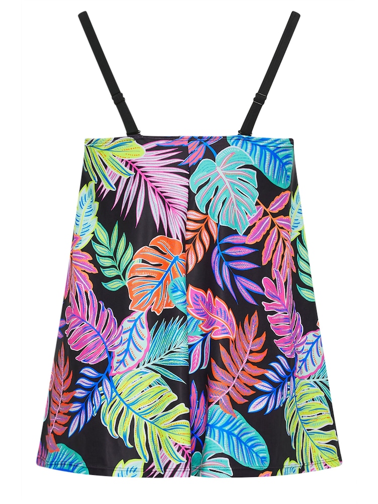 Top de tankini de corte acampanado con estampado de hojas de Yours Curve - Imagen 5 de 5 Top de tankini de corte acampanado con estampado de hojas de Yours Curve - Imagen 5 de 5