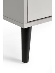Julian Bowen Grey Alba 2 Drawer Bedside Table - Image 4 of 4
