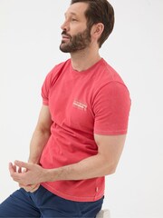 FatFace Red Surf Sketch T-Shirt - Image 4 of 8