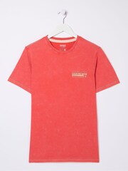 FatFace Red Surf Sketch T-Shirt - Image 7 of 8