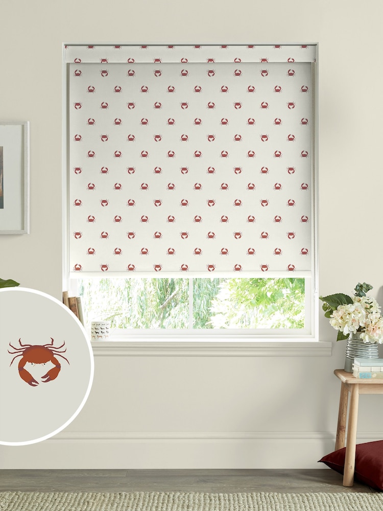 Sophie Allport White Crab Made to Measure Roller Blinds - Image 1 of 6