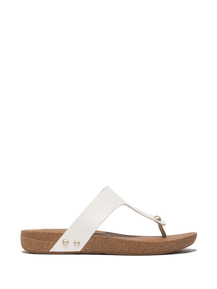 FitFlop Iqushion Leather Toe Post Sandals - Image 1 of 4