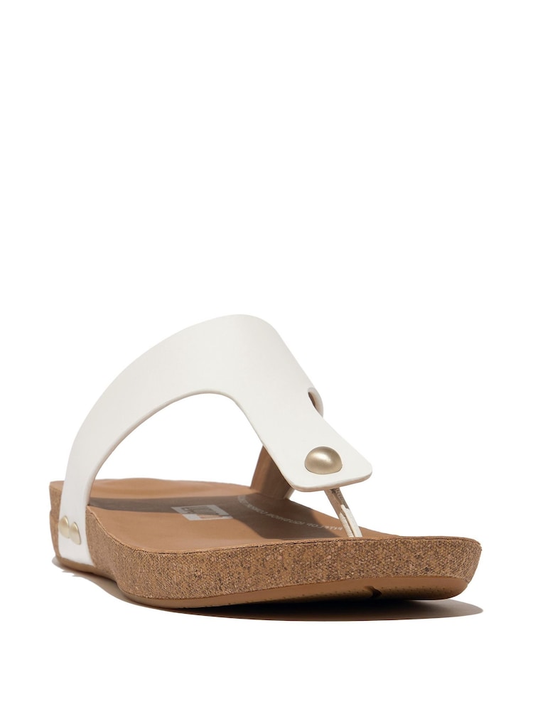 FitFlop Iqushion Leather Toe Post Sandals - Image 2 of 4