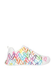 Skechers White Womens Uno Lite Heart Of Hearts Trainers - Image 1 of 3