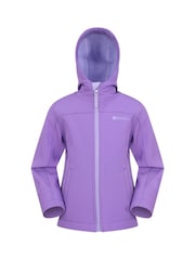 Mountain Warehouse Purple Chrome Exodus Kids Water Resistant Softshell Jacket - Image 2 of 5