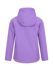Mountain Warehouse Purple Chrome Exodus Kids Water Resistant Softshell Jacket - Image 5 of 5