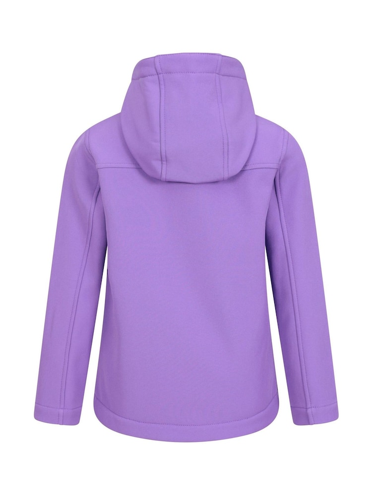 Mountain Warehouse Purple Chrome Exodus Kids Water Resistant Softshell Jacket - Image 5 of 5