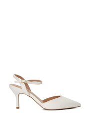 Dune London White Debate Y-Back Open Court Shoes - Image 3 of 4
