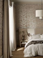 Graham & Brown Natural Ambire Neutral Wallpaper Sample - Image 1 of 3