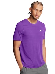 Under Armour Purple Vanish Seamless Grid T-Shirt - Image 1 of 2