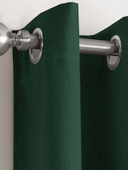 Enhanced Living Green Vogue Ready Made Thermal Blackout Eyelet Curtains - Image 2 of 4