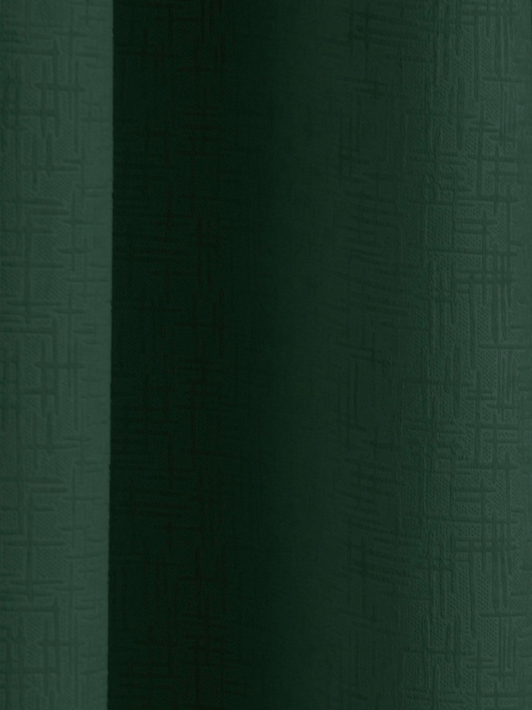 Enhanced Living Green Vogue Ready Made Thermal Blackout Eyelet Curtains - Image 3 of 4