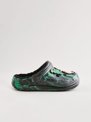 Black Marble Christmas Slipper Clogs - Image 2 of 6