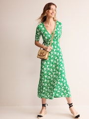 Boden Green Rebecca Jersey Midi Tea Dress - Image 1 of 5