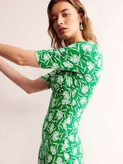 Boden Green Rebecca Jersey Midi Tea Dress - Image 3 of 5