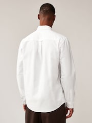 White 100% Cotton Long Sleeve Oxford Shirts 3 Pack - Image 3 of 9