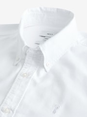 White 100% Cotton Long Sleeve Oxford Shirts 3 Pack - Image 7 of 9
