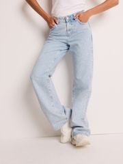Bleach Blue Relaxed Bootcut 100% Cotton Jeans - Image 1 of 1