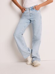 Bleach Blue Relaxed Bootcut 100% Cotton Jeans - Image 1 of 7