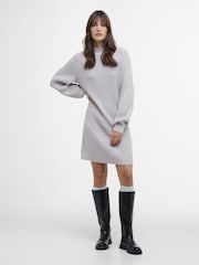 Barbour® International 100% Cotton Franchesca Funnel Neck Ribbed Knit Dress - Image 1 of 7