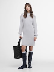 Barbour® International 100% Cotton Franchesca Funnel Neck Ribbed Knit Dress - Image 2 of 7