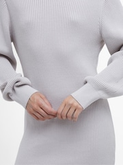 Barbour® International 100% Cotton Franchesca Funnel Neck Ribbed Knit Dress - Image 5 of 7