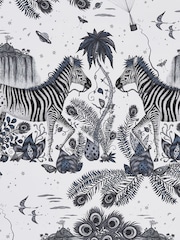 Clarke and Clarke World Blue Emma J Shipley Wilderie Lost A4 Wallpaper Sample - Image 1 of 1