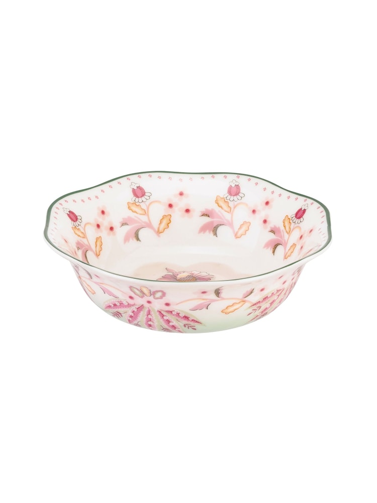 Cath Kidston Green Friendship Gardens Set of 4 Cereal Bowls - Image 2 of 3