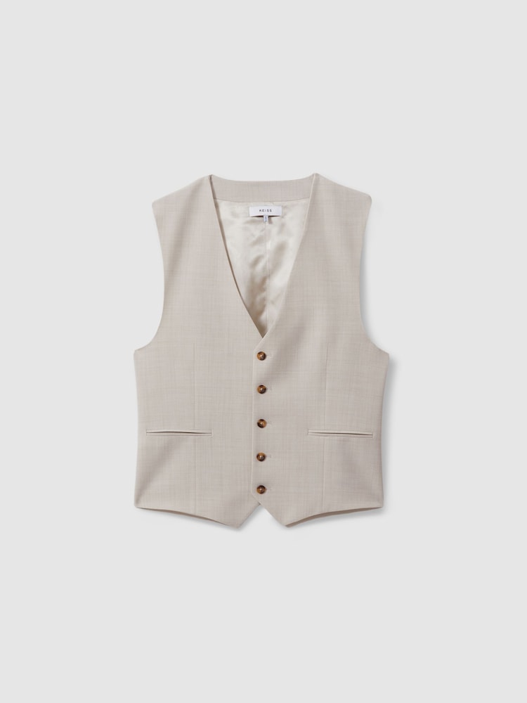 Gilet coupe slim à simple boutonnage Reiss Belmont W - Image 2 of 5